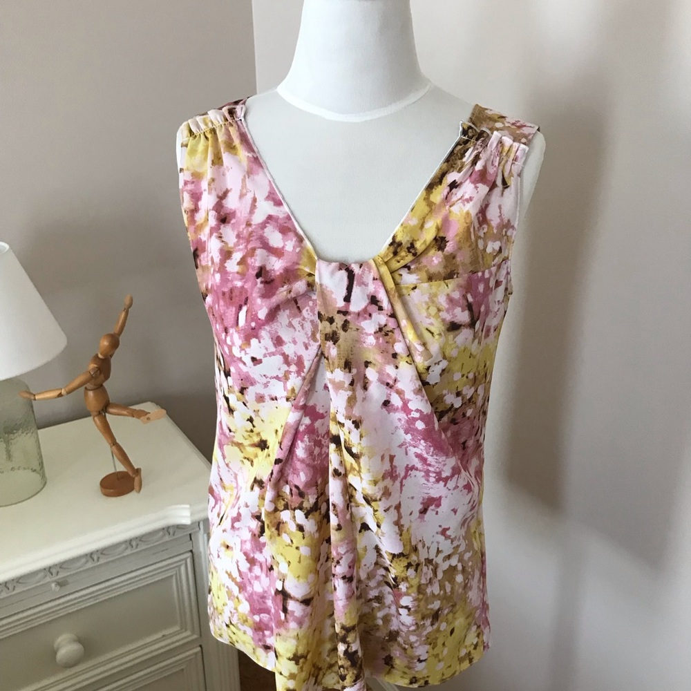 LOFT Ann Taylor Watercolor Sleeveless Top